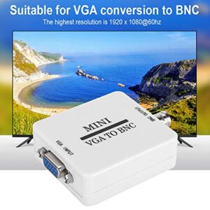 ASHATA VGA to BNC Converter, Mini HD VGA to BNC 1920 X for Video Conferencing Home Theater TV Computer Image Conversion 1080 USB Video Converter for HDTV Monitors TVs Computers