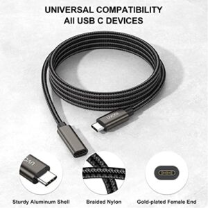 USB C Extension Cable 10FT, USB C Extender Cord Male to Female USB 3.1 Gen2 Type C Fast Charging & Sync for Samsung Galaxy, MacBook/Air/Pro, iPad Pro/iPad Mini, Dell XPS Surface and More