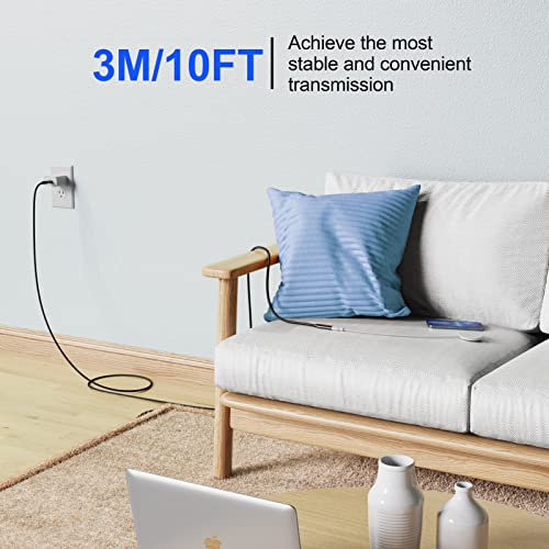 USB C Extension Cable 10FT, USB C Extender Cord Male to Female USB 3.1 Gen2 Type C Fast Charging & Sync for Samsung Galaxy, MacBook/Air/Pro, iPad Pro/iPad Mini, Dell XPS Surface and More