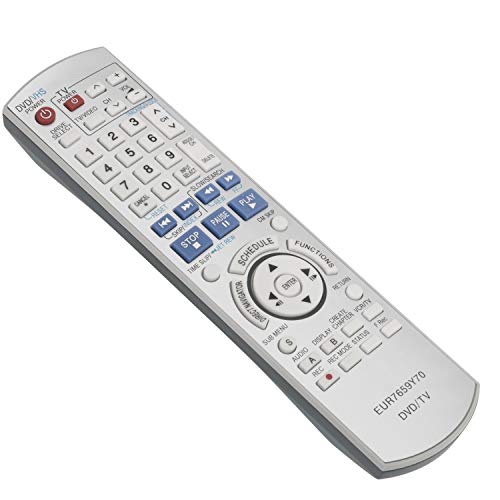 EUR7659Y70 Replace Remote Control fit for Panasonic DVD VCR Recorder DMR-ES45 DMR-ES46 DMR-ES35 DMR-ES45V DMR-ES35V DMR-ES36V DMR-ES45VS DMR-ES46V DMR-ES46VS DMRES45 DMRES46 DMRES35 DMRES45V DMRES35V