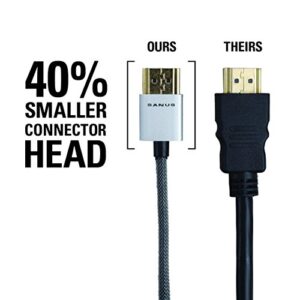 Sanus Super Slim 4' HDMI Cable - 4 Feet - 18 Gbps High-Speed Supports Full 1080P, 4K, UltraHD, 3D, Ethernet, and Audio Return Channel - SOA-SH4