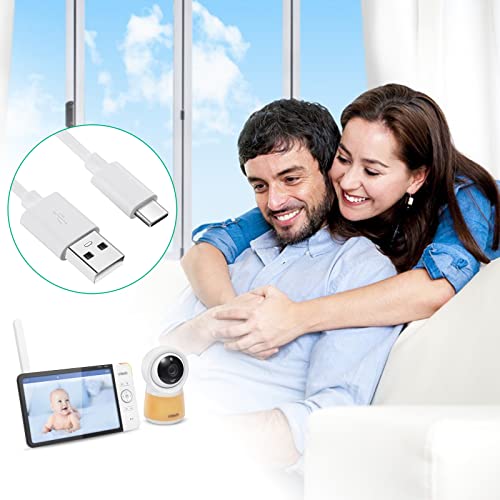 Smays Power Cord Replacement for Vtech Baby Monitor RM5764/RM5754/RM7764, USB-C Charger Cable 6 ft