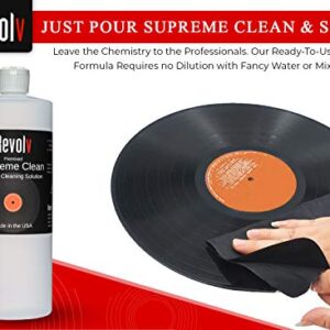 Revolv Supreme Clean Record Cleaning Fluid Solution Vinyl LP Cleaner for Record Cleaner (16 oz.)