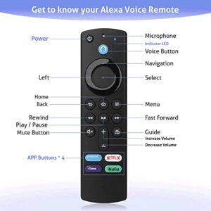Replacement Voice Remote (3rd Gen) with TV Controls, L5B83G Fire TV Replacement Remote Compatible with Fire TV Stick(2nd Gen/3rd Gen/Lite/4K), Fire TV Cube (1st Gen and Later), and Fire TV (3rd Gen)