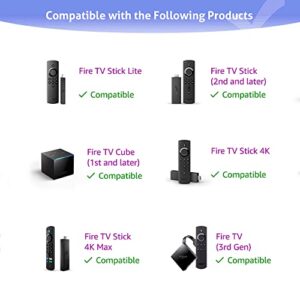 Replacement Voice Remote (3rd Gen) with TV Controls, L5B83G Fire TV Replacement Remote Compatible with Fire TV Stick(2nd Gen/3rd Gen/Lite/4K), Fire TV Cube (1st Gen and Later), and Fire TV (3rd Gen)