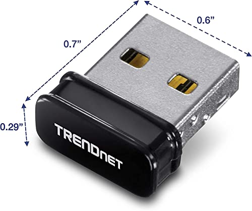 TRENDnet Wireless N150 Micro USB Adapter, WPA2 Encryption, Easy Setup, Ultra Compact Design, QoS, Windows & Mac Compatible, TEW-648UBM