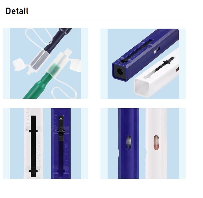 Enajucy 2pcs Fiber Optic Cleaner - for 1.25mmLC/MU 2.5mm SC/F C/STE2000 Glass Fiber Cleaning Pen - for Fiber Optic Connectors Cleaning