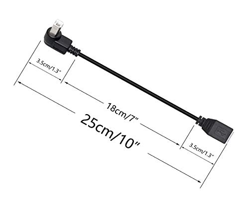 Meiyangjx USB 2.0 Type-B Printer Cable,(2-Pack) USB 2.0 B Female to 90 Degree Up + Down Right Angle B Male Printer Short Extension Cable,for Printer, Scanner and More (UP-Down)