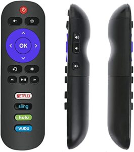 tcl/roku tv replacement remote rc280 w/volume control button (renewed)