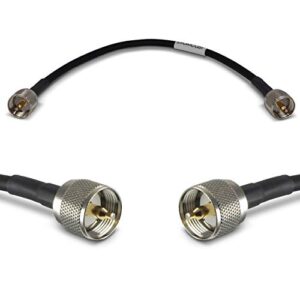 proxicast 1 ft ultra flexible pl259 male – pl259 male low loss 50 ohm coax cable jumper assembly for cb/uhf/vhf/shortwave/ham/amateur radio equipment and antennas (ant-141-033-01)