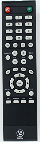 RMT-24 Remote Control Replacement for Westinghouse TV DW39F1Y1 DW46F1Y2 DW50F1Y1 DWM32H1A1 DWM32H1G1 DWM32H1Y1 DWM40F1A1 DWM40F1Y1 DWM40F1Y1C DWM40F1Y1-C DWM40F2G1