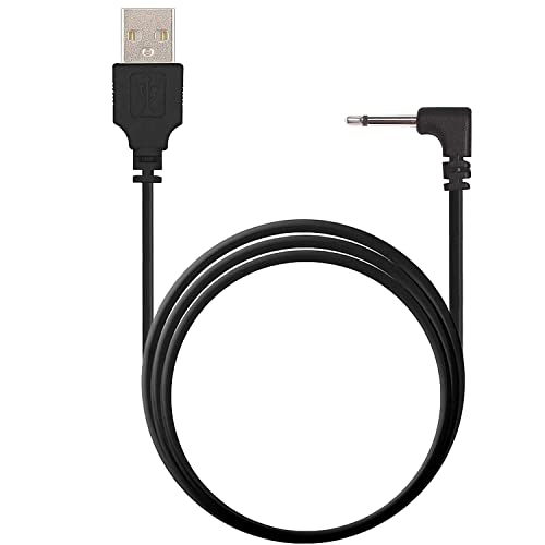 Smays Charging Cable Compatible with Lush 2 - USB DC 2.5mm Charger Cord Black (2-Pack)