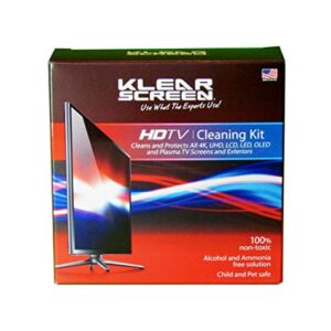 Klear Screen Large TV Cleaning Screen Cleaner for Tvs, Gaming Monitors, LCD, LED, OLED, LED, Made in The USA