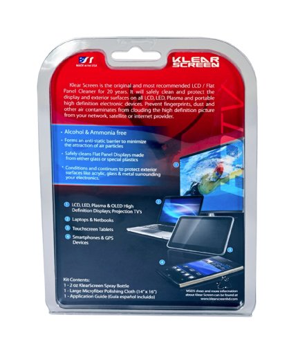 Klear Screen Large TV Cleaning Screen Cleaner for Tvs, Gaming Monitors, LCD, LED, OLED, LED, Made in The USA