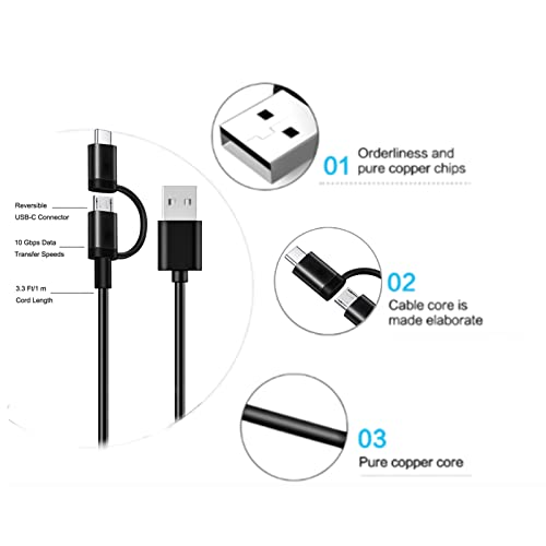 Angle 3 Ultra (4 gen) Mirco USB C Charger Cord Angle 3 Charging Cable Compatible for OontZ Angle Solo, Angle 3/Pro, Angle 3 Shower – Plus Edition,Angle 3 RainDance Bluetooth Speaker OontZ Earbuds