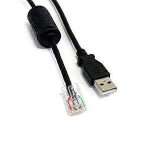 startech.com 6 ft smart ups replacement usb cable ap9827 – usb cable – usb (m) to rj-45 (10 pin) (m) – 6 ft – black – usbups06