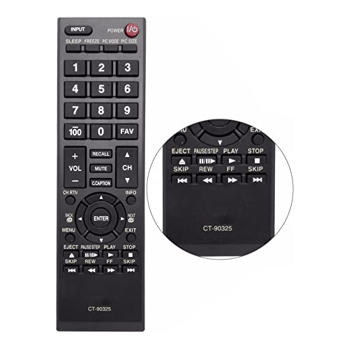 New CT-90325 Remote Compatible with Toshiba TV 40E200UM 40E210U 40E220U 40FT1 40FT1U 40FT2U 40FT2U1 40SL412 40SL412U 46G310U 46SL412U 55G310U 55G310U1 55HT1 55HT1U 22AV600U 19AV600U 32E200U