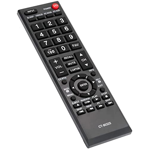 New CT-90325 Remote Compatible with Toshiba TV 40E200UM 40E210U 40E220U 40FT1 40FT1U 40FT2U 40FT2U1 40SL412 40SL412U 46G310U 46SL412U 55G310U 55G310U1 55HT1 55HT1U 22AV600U 19AV600U 32E200U