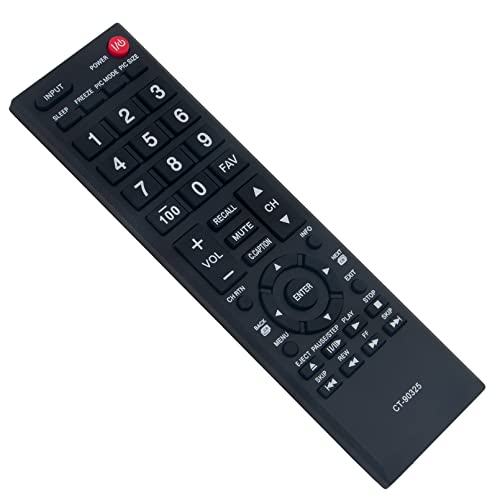 New CT-90325 Remote Compatible with Toshiba TV 40E200UM 40E210U 40E220U 40FT1 40FT1U 40FT2U 40FT2U1 40SL412 40SL412U 46G310U 46SL412U 55G310U 55G310U1 55HT1 55HT1U 22AV600U 19AV600U 32E200U