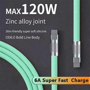 EnergySpot Geek Industrial Style Handmade Custom Type C to C PD 120W Skin-Friendly Silicone Material Fast Charging Cable Metal Plug Shell USB-C Laptop Tablet Phone Universal Charging Cable