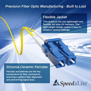 SpeedaLite ST to ST Fiber Patch Cable Single Mode 9/125 DX ST-ST | Duplex | OS2 | SM | Fiber Optic Cable | STST | ST ST | 2.0mm | Bend Insensitive | 1 Meter