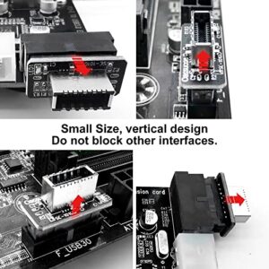 Oassuose USB 3.1 Front Panel Adapter,Internal Vertical USB 3.0-IDC 20 Pin/19Pin to Type E Key-A 20 Pin Header Adapter for Type C Panel Mount Adapter