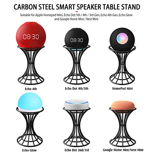 HeyMoonTong Smart Speaker Table Stand - Decorative Holder for Apple Homepod Mini,Echo Dot 5th / 4th Gen,Echo Glow and Google Home Mini/Nest Mini,Beautiful Desktop Decoration for Office/Room