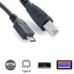 GuangMaoBo Micro USB to Printer Cable USB 2.0 to USB Type B Cable,Android Phone pc to Printer Cable Printer,Scanner,Electronic midi Piano,Electronic Drum,Digital Piano and USB 2.0 Hard Disk