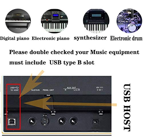 GuangMaoBo Micro USB to Printer Cable USB 2.0 to USB Type B Cable,Android Phone pc to Printer Cable Printer,Scanner,Electronic midi Piano,Electronic Drum,Digital Piano and USB 2.0 Hard Disk