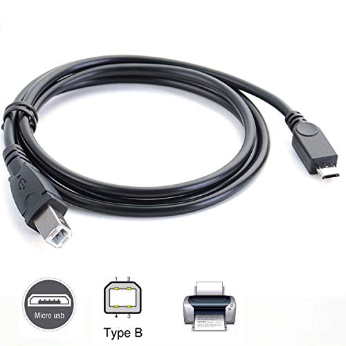 GuangMaoBo Micro USB to Printer Cable USB 2.0 to USB Type B Cable,Android Phone pc to Printer Cable Printer,Scanner,Electronic midi Piano,Electronic Drum,Digital Piano and USB 2.0 Hard Disk