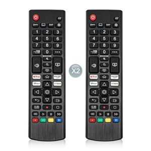 (pack of 2) universal remote control replacement for lg-tv-remote compatible for lg uhd hdtv hdr lcd led oled webos nanocell qned 4k 8k smart tv with prime video, disney, netflix, lg channels button