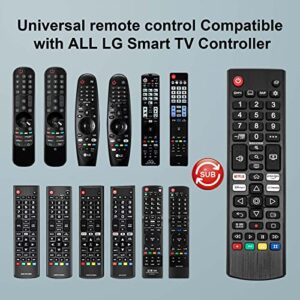 (Pack of 2) Universal Remote Control Replacement for LG-TV-Remote Compatible for LG UHD HDTV HDR LCD LED OLED Webos NanoCell QNED 4K 8K Smart TV with Prime Video, Disney, Netflix, LG Channels Button