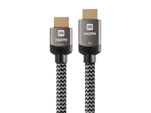 monoprice 113755 hdmi high speed active cable – 20 feet – gray, 4k@60hz, 18gbps, hdr, 28awg, yuv, 4:4:4, cl3 – luxe active series,black