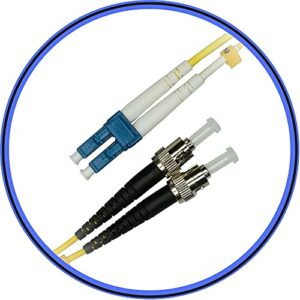 fibershack – duplex fiber optic patch cables – single mode – lc, st, sc. 1m & 3m. (3m, lc to st)