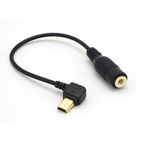 guangmaobo 10pin mini usb to 3.5mm microphone mic adapter cable cord for gopro hero 4/3/3+ camera mini usb plu