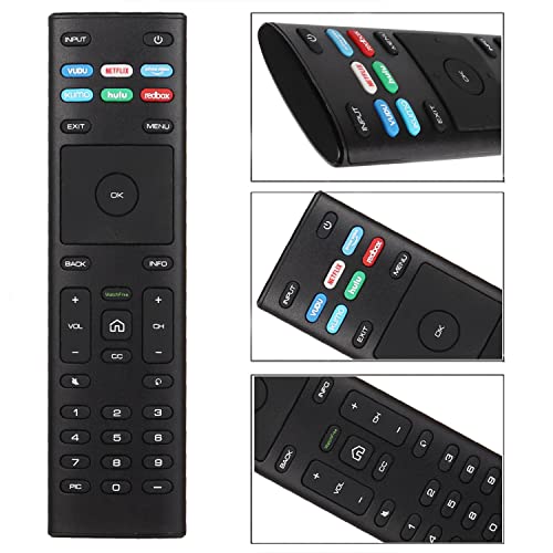 2 Packs XRT136 Replaced Watchfree Remote Control for VIZIO Smart TV D-Series M-Series P-Series V-Series with VUDU Netflix PrimeVideo Xumo Hulu Redbox with Batteries