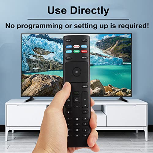 2 Packs XRT136 Replaced Watchfree Remote Control for VIZIO Smart TV D-Series M-Series P-Series V-Series with VUDU Netflix PrimeVideo Xumo Hulu Redbox with Batteries