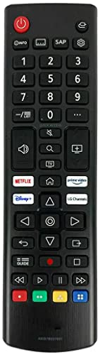 Universal Remote Control for LG-TV-Remote, Compatible with LG UHD OLED QNED 4K 8K Smart TV AKB75375604 AKB75095307 AKB76037601 AKB76037603 AKB76040302 with Disney, Netflix, Prime Video, LG Channels