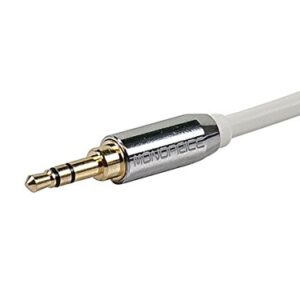 Monoprice Audio Cable - 10 Feet - White | Stereo Male to RCA Stereo Male Gold Plated Cable for Mobile