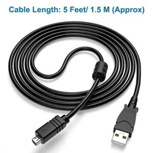 Kacebela USB Cord Cable - 10pin to USB Data Sync Cable Compatible with Sony Handycam DCR-SR40/E HDR-CX110/E DCR-SR200/E DCR-DVD803 DCR-DVD602 DCR-DVD608 [5Feet]