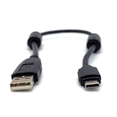 Digirig Shielded Short USB-A to USB-C Cable with Ferrites