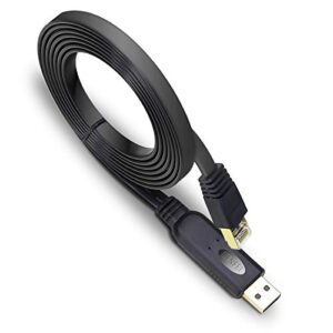 usb console cable, benfei 6 ft usb to rj45 cable essential accesory compatible with cisco, netgear, ubiquity, linksys, tp-link routers/switches for laptops in windows, mac, linux – ftdi chip