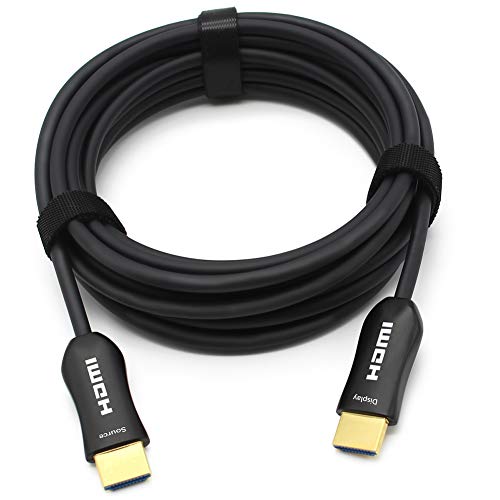 MavisLink HDMI Cable Fiber Optic 30ft 4K 60Hz HDMI2.0b 18Gbps HDR10 ARC HDCP2.2 YUV4:4:4/4:2:2/4:2:0 Slim Flexible for HDTV/Game Console/Projector/Home Theatre