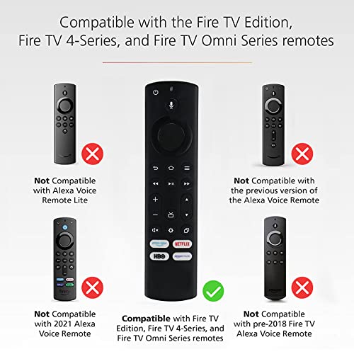 Insignia Fire TV Remote Cover，Compatible Original Fire TV Omni QLED Series or TV 4-Series Smart TV | New NS-RCFNA-21 | NS-24DF310NA21 | NS-39DF310NA21 |NS-50F301NA22, (Luminous Red + Luminous Purple)
