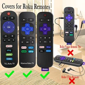 2PACK Case for TCL Roku TV RC280 Remote, Battery Cover for Hisense Roku Remote Replacement Silicone Universal Sleeve Skin Glow in The Dark