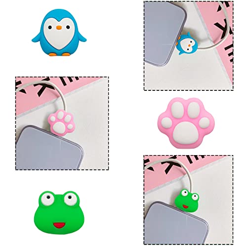 27 Pieces Cute Cable Protector for iPhone iPad Charger, Animal Bites USB Charger Protector Cord Holder, Charging Cable Saver Cable Buddies Phone Data Lines Protect Accessory