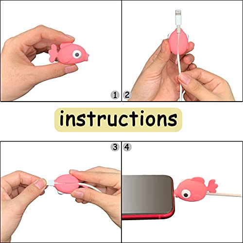 27 Pieces Cute Cable Protector for iPhone iPad Charger, Animal Bites USB Charger Protector Cord Holder, Charging Cable Saver Cable Buddies Phone Data Lines Protect Accessory