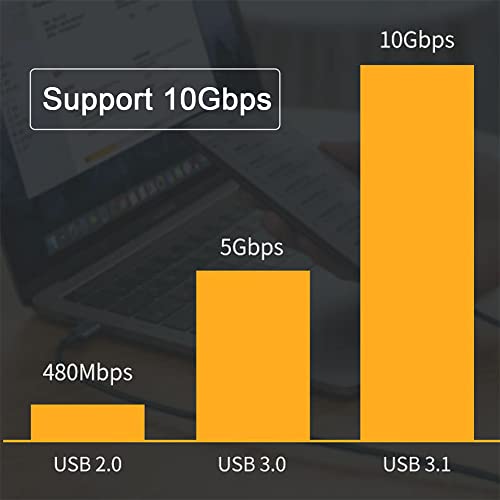 NFHK 90 Degree Up Down Angled Type-C USB-C Male to Male USB3.1 10Gbps 100W Data Cable for Laptop Phone 100CM