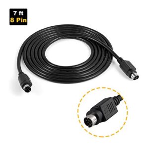 Din 8 Pin Cable for JVC Subwoofer Replacement 8 Pin Cable Home Theater Audio 8-pin Din Cable for Philips Yamaha Sony Apple Mac Subwoofer with JVC Systems-7 FT