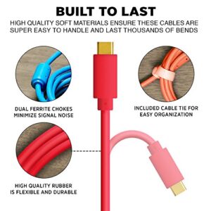 DJ TechTools Chroma Cables: Audio Optimized 1M USB-C to USB-C Cable (Orange)